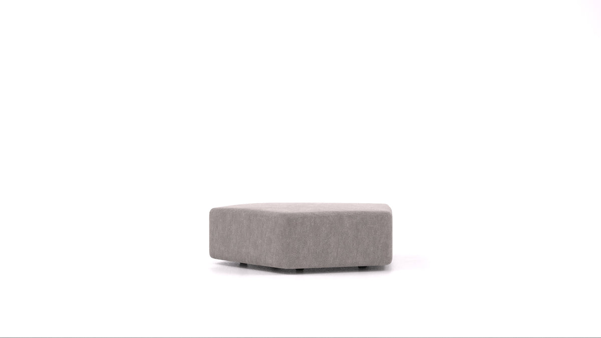 Matacao3 SG, element modularne sedežne FEYDOM v tkanini Mollia FF-14 Middle Grey, pogled od spredaj