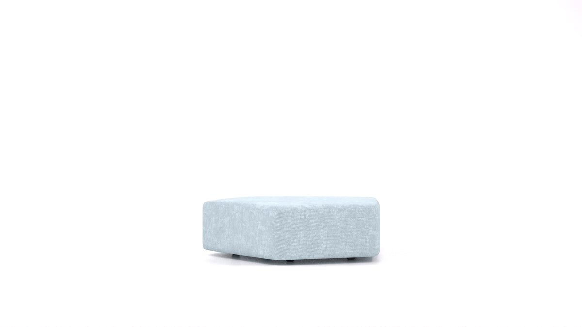 Matacao3 SG, element modularne sedežne FEYDOM v tkanini Mollia FF-19 Pastel Blue, pogled od spredaj