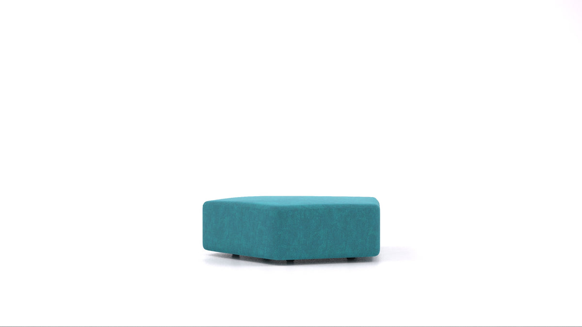 Matacao3 SG, element modularne sedežne FEYDOM v tkanini Mollia FF-20 Turquoise, pogled od spredaj
