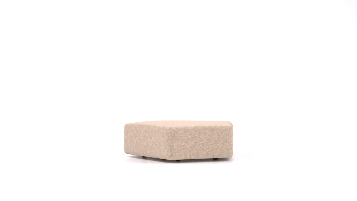Matacao3 SG, element modularne sedežne FEYDOM v tkanini Icon IC-06 Cappuccino, pogled od spredaj