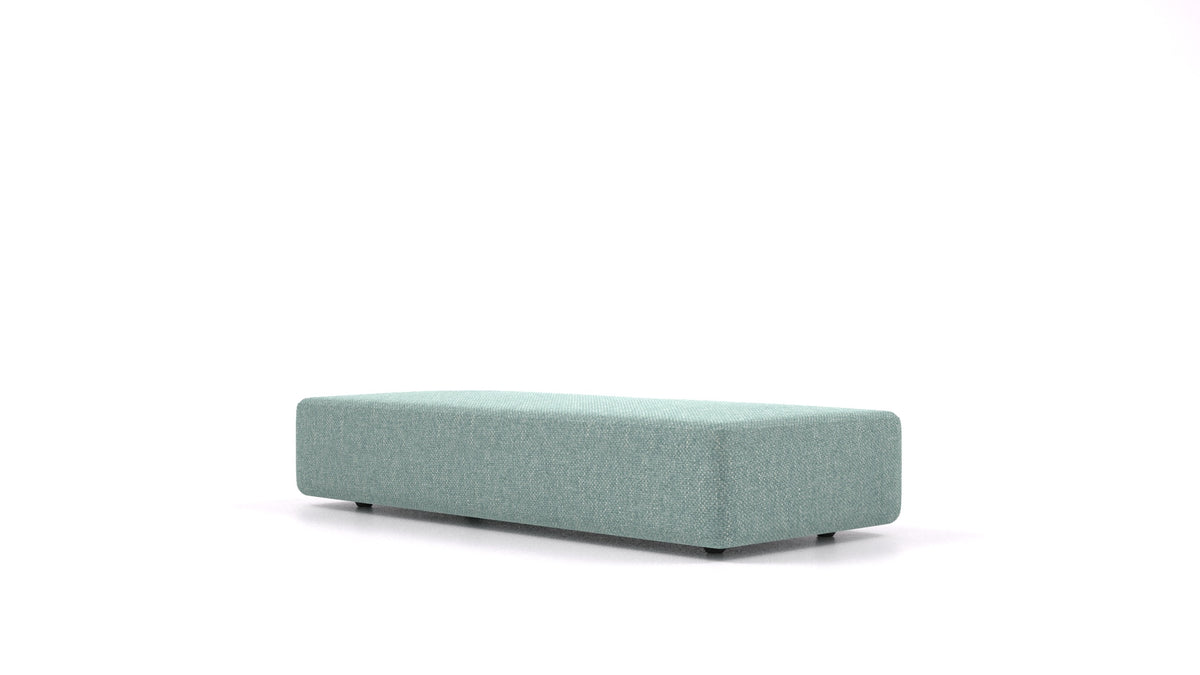 Matacao3 SL, element modularne sedežne FEYDOM v tkanini Alure DE-75 Pastel Blue, pogled od spredaj