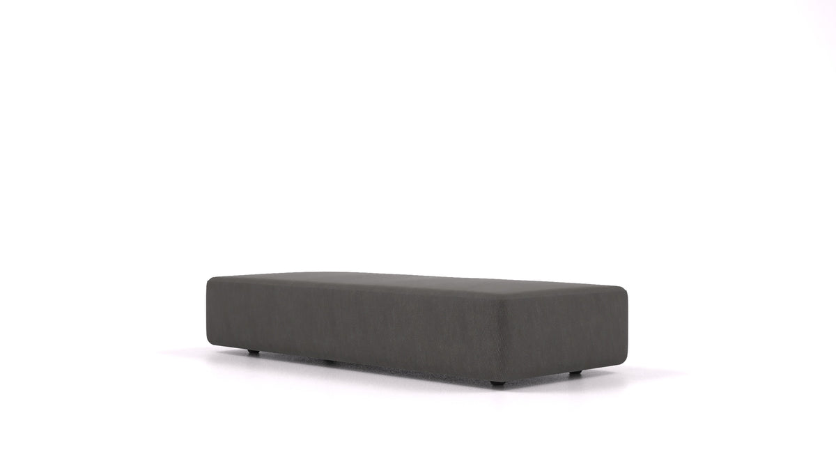 Matacao3 SL, element modularne sedežne FEYDOM v tkanini Mollia FF-12 Dark Grey, pogled od spredaj