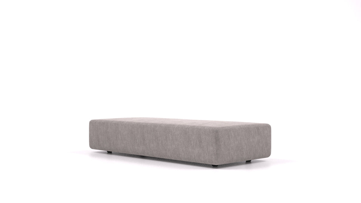Matacao3 SL, element modularne sedežne FEYDOM v tkanini Mollia FF-14 Middle Grey, pogled od spredaj