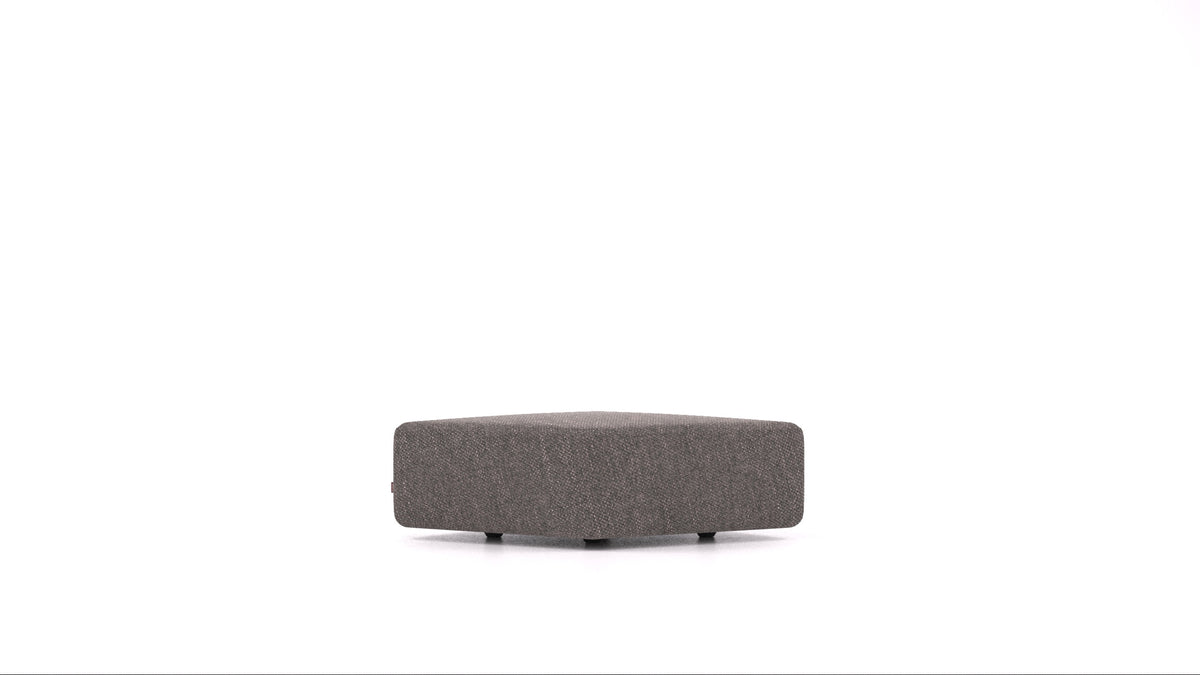 Matacao3 SM, element modularne sedežne FEYDOM v tkanini Alure DE-92 Middle Grey, pogled od spredaj