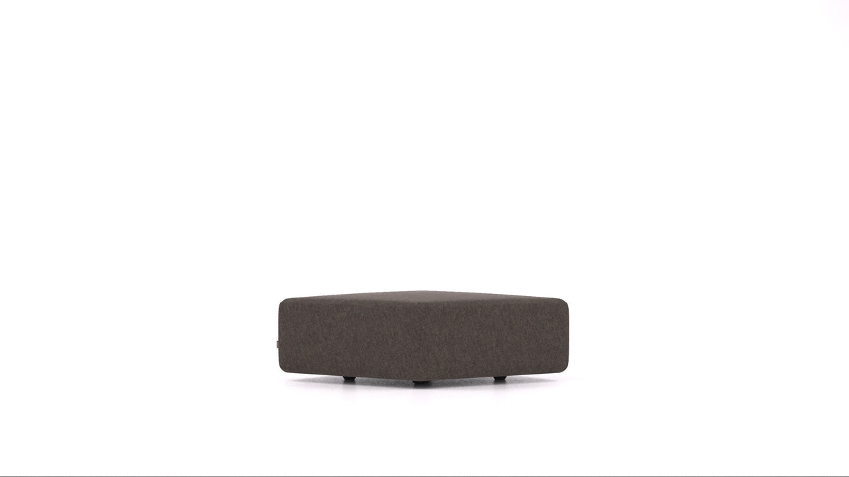 Matacao3 SM, element modularne sedežne FEYDOM v tkanini Velare ET-12 Dark Grey, pogled od spredaj