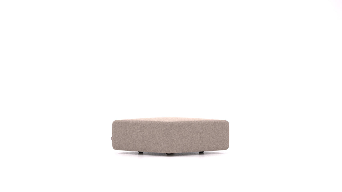 Matacao3 SM, element modularne sedežne FEYDOM v tkanini Velare ET-15 Light Grey, pogled od spredaj