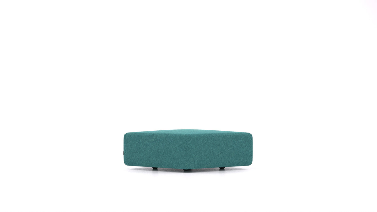 Matacao3 SM, element modularne sedežne FEYDOM v tkanini Velare ET-16 Turquoise, pogled od spredaj