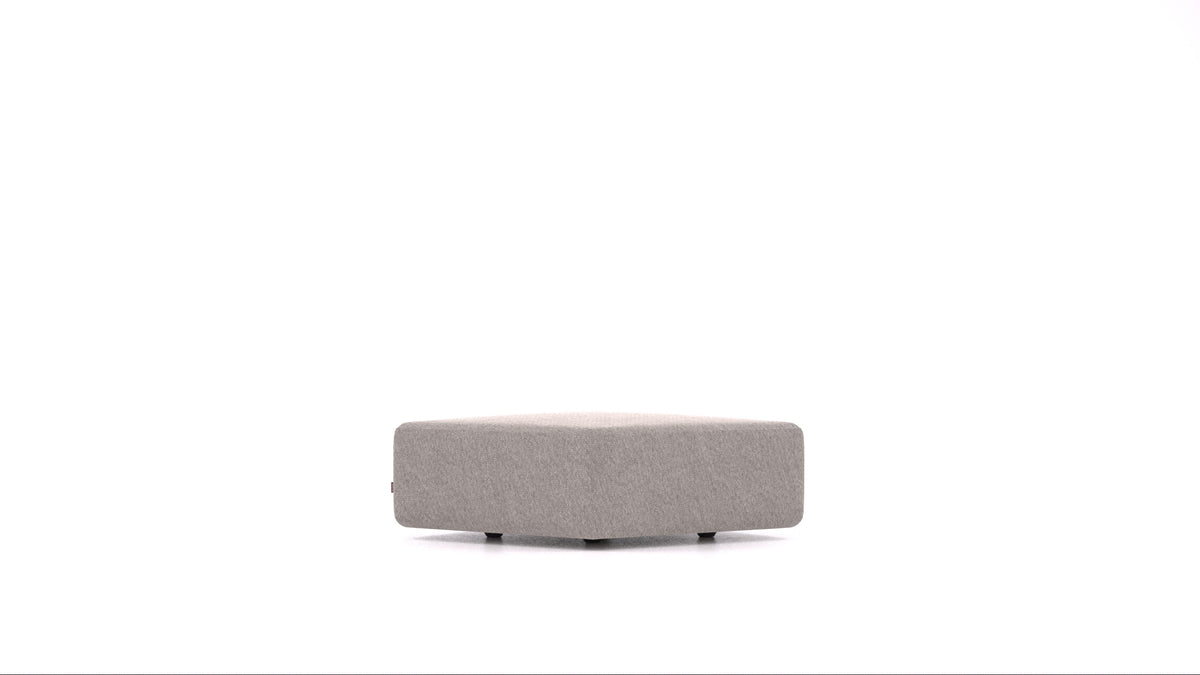 Matacao3 SM, element modularne sedežne FEYDOM v tkanini Phoenix FE-84 Middle Grey, pogled od spredaj