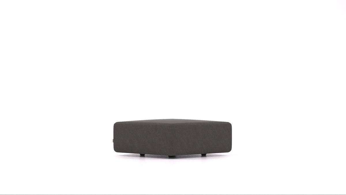 Matacao3 SM, element modularne sedežne FEYDOM v tkanini Mollia FF-12 Dark Grey, pogled od spredaj