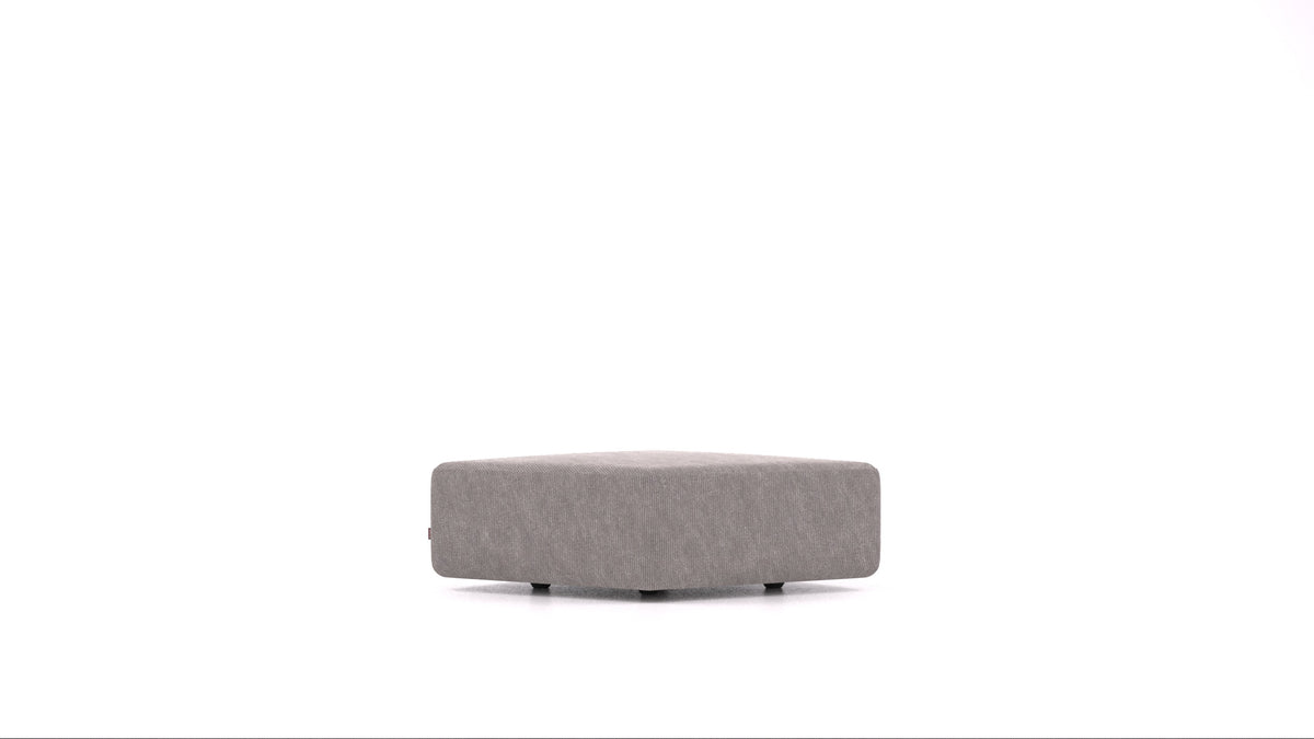 Matacao3 SM, element modularne sedežne FEYDOM v tkanini Mollia FF-14 Middle Grey, pogled od spredaj