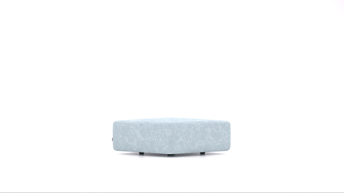 Matacao3 SM, element modularne sedežne FEYDOM v tkanini Mollia FF-19 Pastel Blue, pogled od spredaj