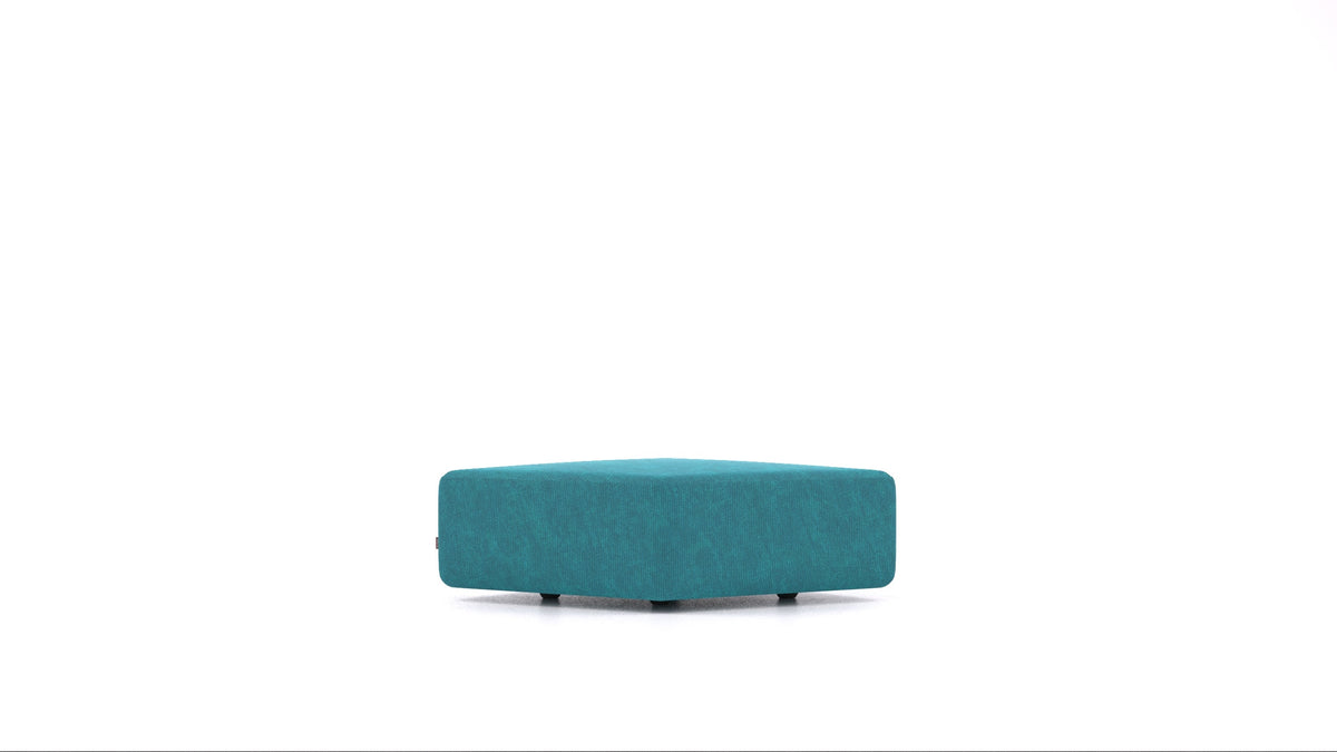 Matacao3 SM, element modularne sedežne FEYDOM v tkanini Mollia FF-20 Turquoise, pogled od spredaj