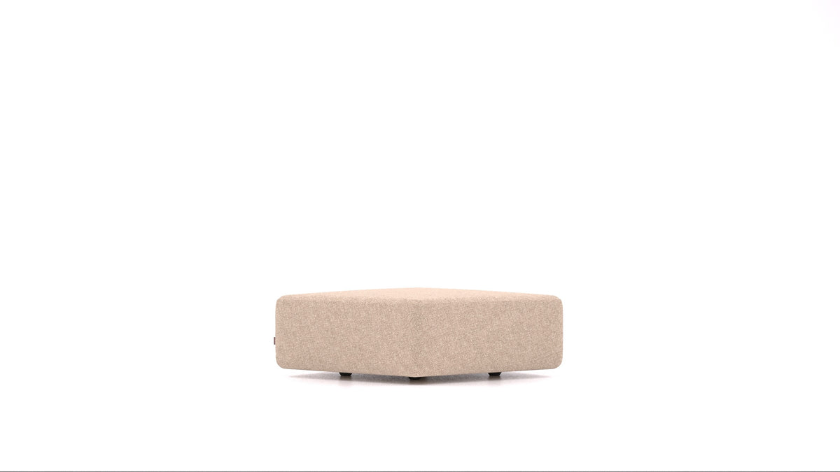 Matacao3 SM, element modularne sedežne FEYDOM v tkanini Icon IC-06 Cappuccino, pogled od spredaj