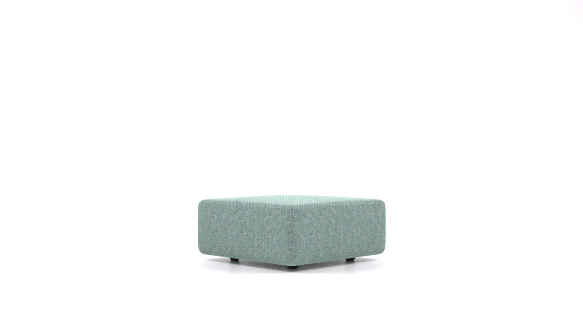 Matacao3 ST, element modularne sedežne FEYDOM v tkanini Alure DE-75 Pastel Blue, pogled od spredaj