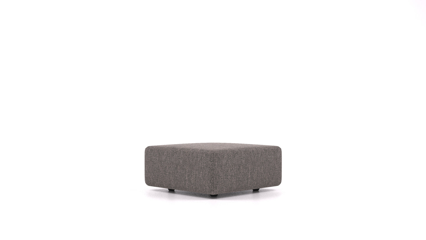 Matacao3 ST, element modularne sedežne FEYDOM v tkanini Alure DE-92 Middle Grey, pogled od spredaj