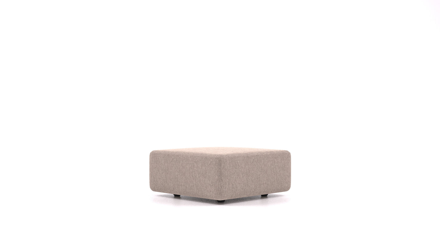 Matacao3 ST, element modularne sedežne FEYDOM v tkanini Velare ET-15 Light Grey, pogled od spredaj
