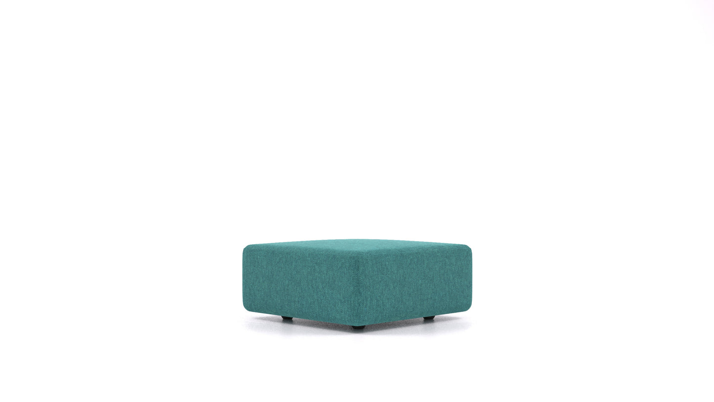 Matacao3 ST, element modularne sedežne FEYDOM v tkanini Velare ET-16 Turquoise, pogled od spredaj