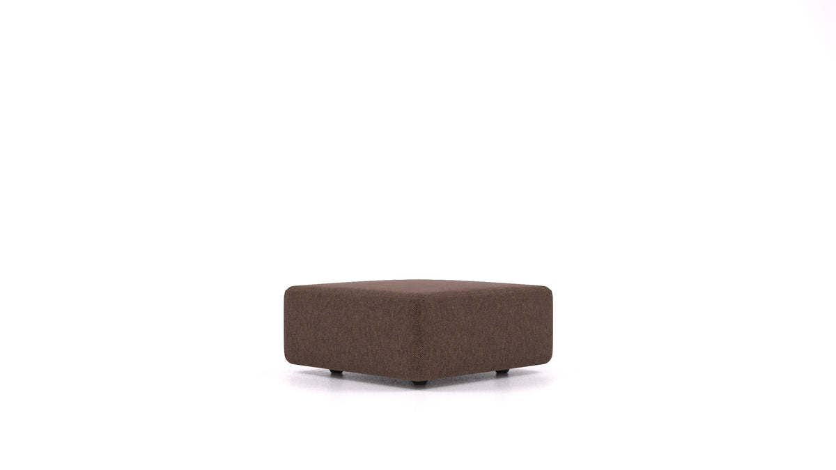 Matacao3 ST, element modularne sedežne FEYDOM v tkanini Velare ET-27 Chocolate, pogled od spredaj