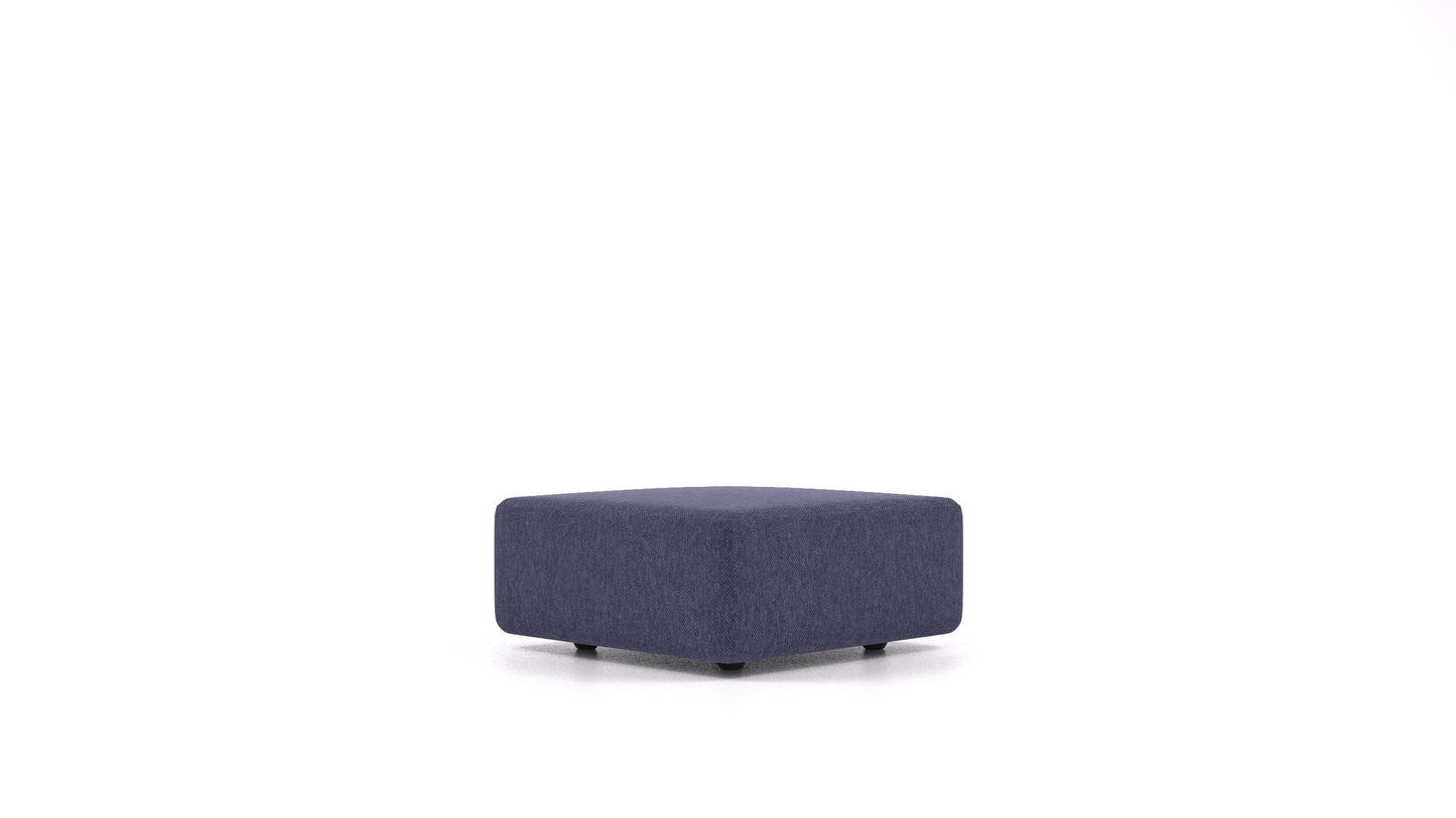 Matacao3 ST, element modularne sedežne FEYDOM v tkanini Velare ET-80 Noble Blue, pogled od spredaj