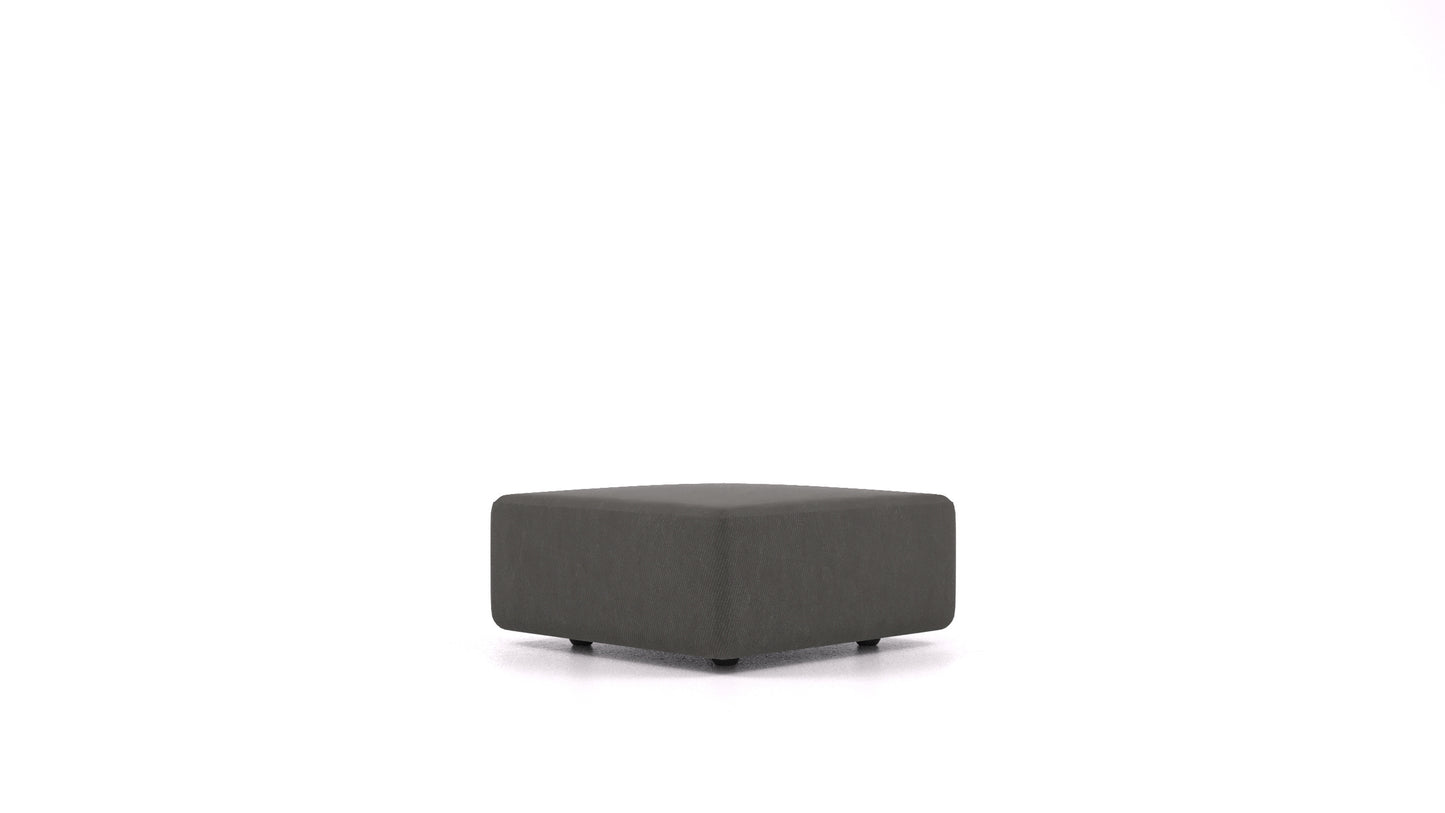 Matacao3 ST, element modularne sedežne FEYDOM v tkanini Mollia FF-12 Dark Grey, pogled od spredaj