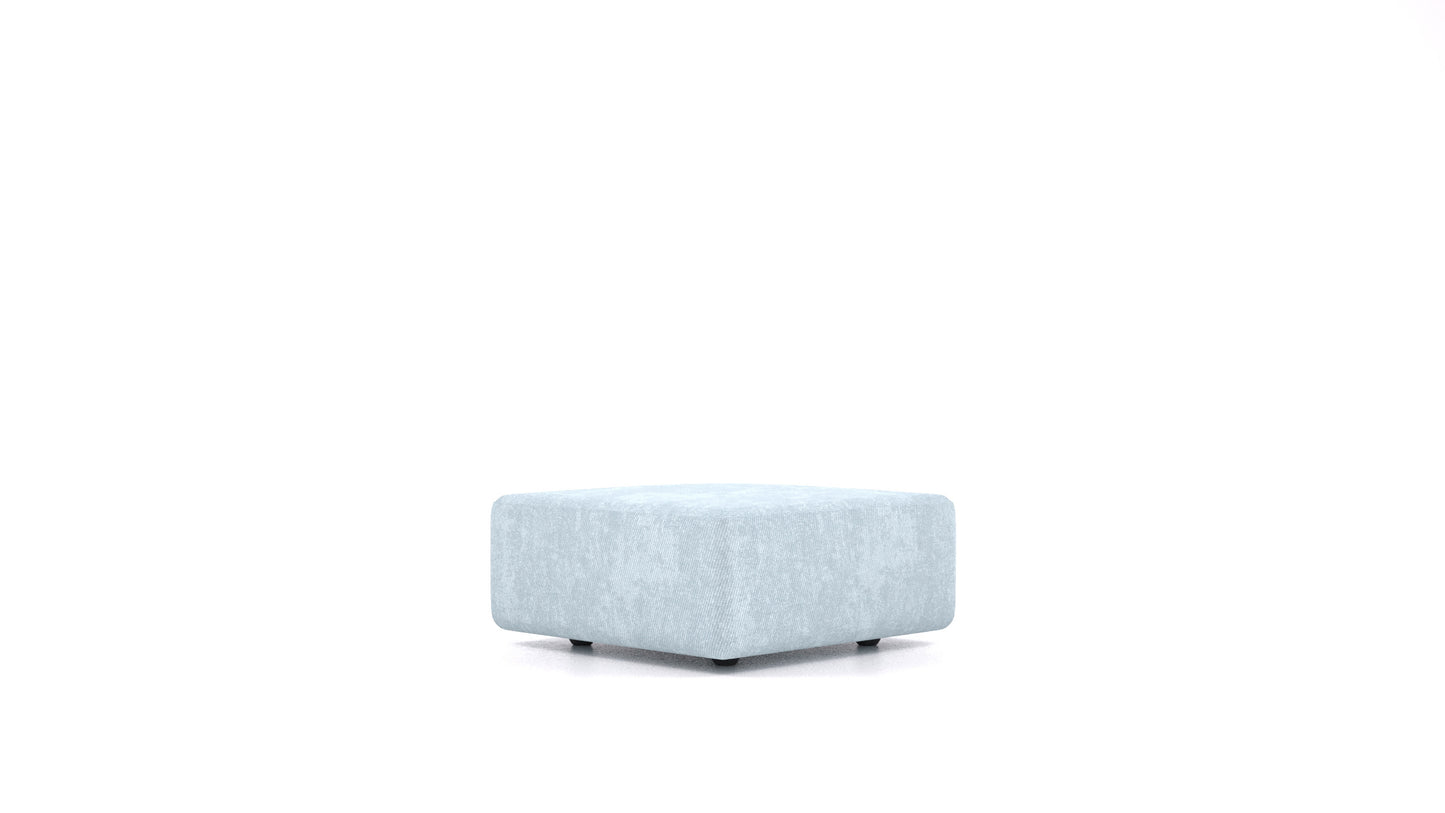 Matacao3 ST, element modularne sedežne FEYDOM v tkanini Mollia FF-19 Pastel Blue, pogled od spredaj