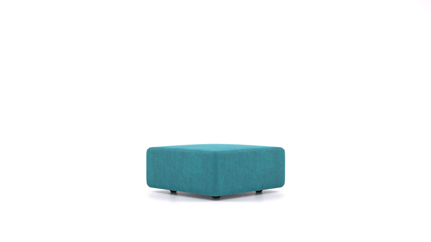 Matacao3 ST, element modularne sedežne FEYDOM v tkanini Mollia FF-20 Turquoise, pogled od spredaj