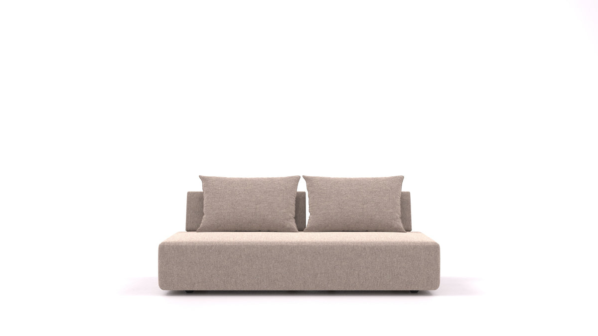 Matacao3 Trosed, modularna sedežna garnitura FEYDOM v tkanini Velare ET-15 Light Grey, pogled od spredaj