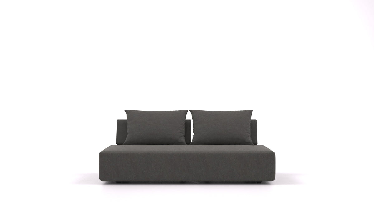 Matacao3 Trosed, modularna sedežna garnitura FEYDOM v tkanini Mollia FF-12 Dark Grey, pogled od spredaj