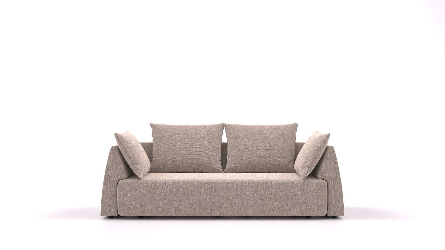 Matacao3 Trosed+, modularna sedežna garnitura FEYDOM v tkanini Velare ET-15 Light Grey, pogled od spredaj