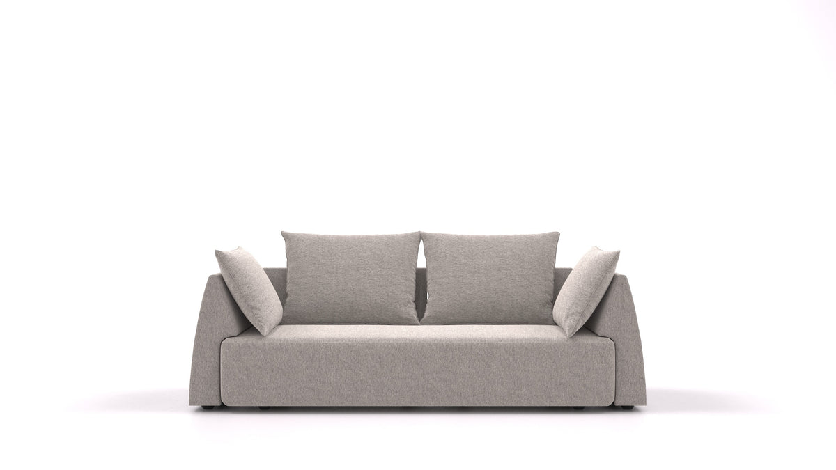 Matacao3 Trosed+, modularna sedežna garnitura FEYDOM v tkanini Phoenix FE-84 Middle Grey, pogled od spredaj