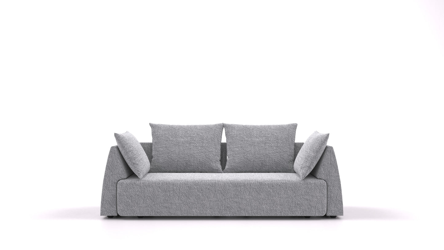 Matacao3 Trosed+, modularna sedežna garnitura FEYDOM v tkanini Phoenix FE-92 Dark Grey, pogled od spredaj