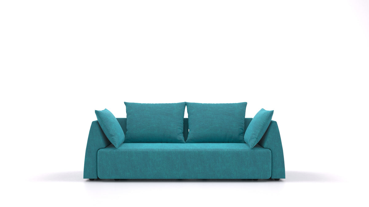 Matacao3 Trosed+, modularna sedežna garnitura FEYDOM v tkanini Mollia FF-20 Turquoise, pogled od spredaj
