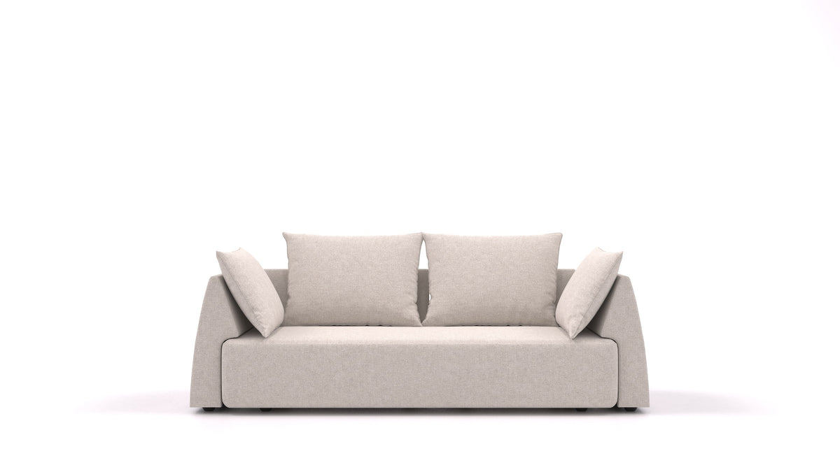 Matacao3 Trosed+, modularna sedežna garnitura FEYDOM v tkanini Icon IC-02 Natur, pogled od spredaj