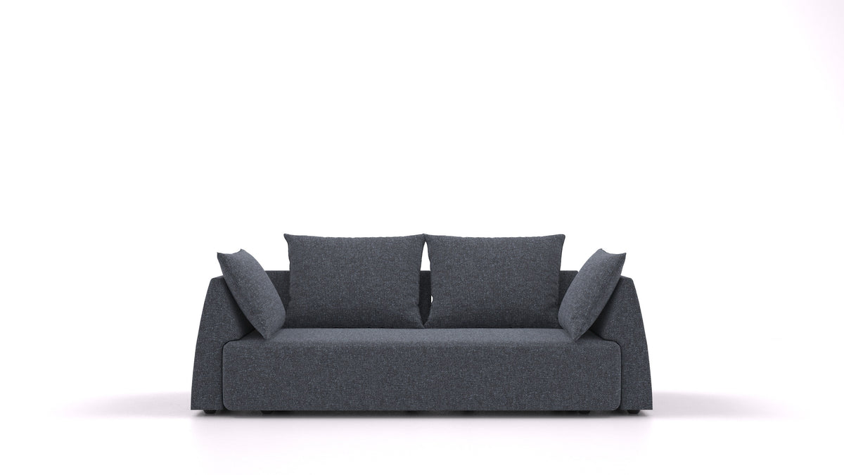 Matacao3 Trosed+, modularna sedežna garnitura FEYDOM v tkanini Icon IC-79 Deep Blue, pogled od spredaj