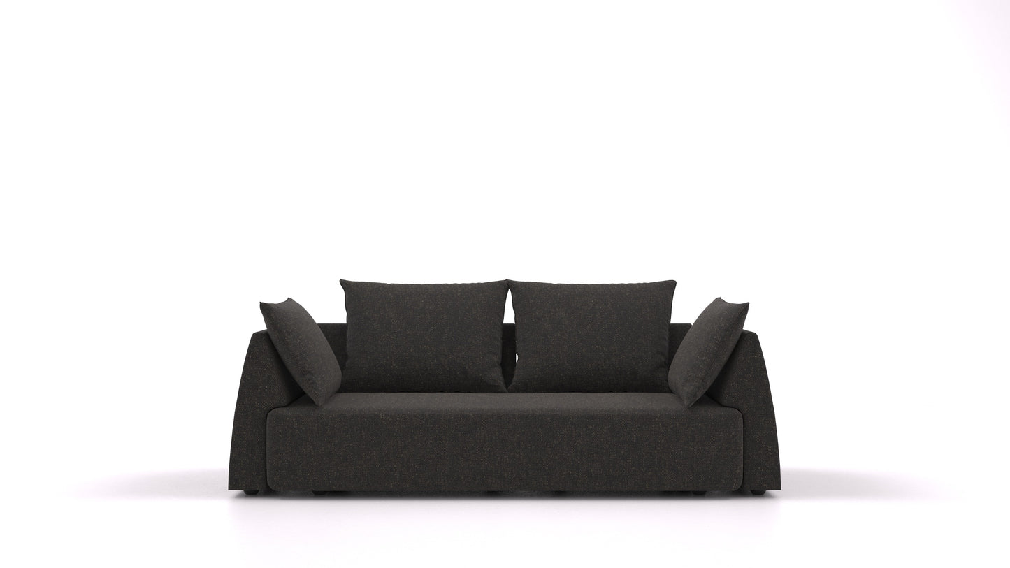 Matacao3 Trosed+, modularna sedežna garnitura FEYDOM v tkanini Icon IC-99 Umbra, pogled od spredaj