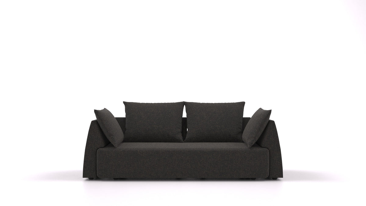 Matacao3 Trosed+, modularna sedežna garnitura FEYDOM v tkanini Icon IC-99 Umbra, pogled od spredaj