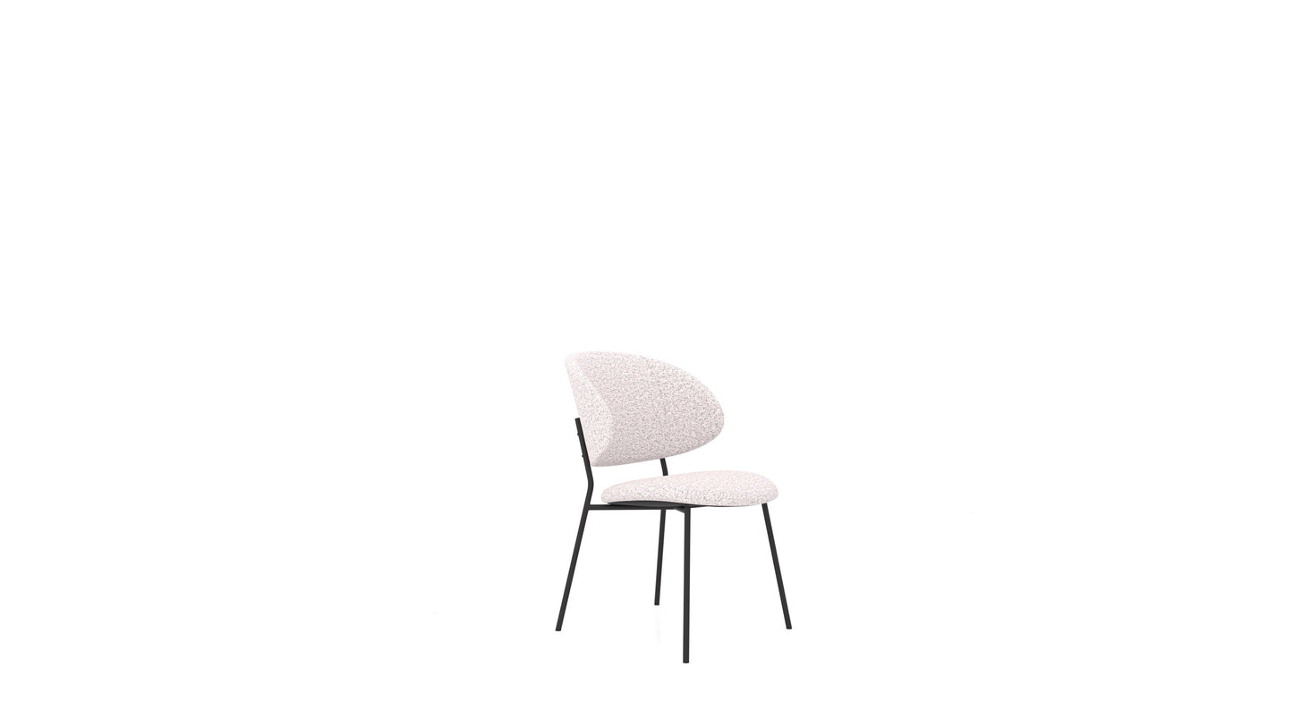 Stol ST-2, tabure FEYDOM v tkanini Hygge HG-09 Light Grey, pogled od spredaj