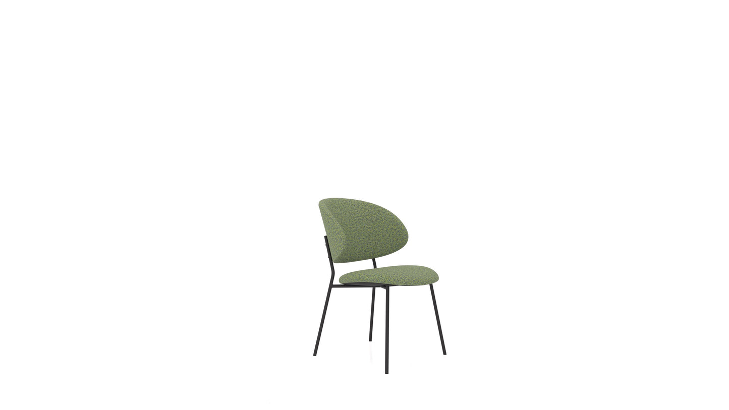 Stol ST-2, tabure FEYDOM v tkanini Hygge HG-34 Olive Green, pogled od spredaj