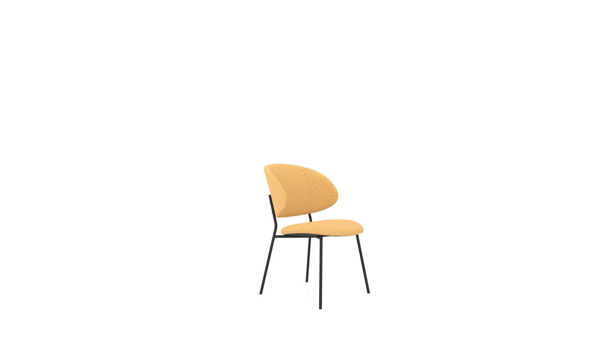 Stol ST-2, tabure FEYDOM v tkanini Hygge HG-53 Yellow, pogled od spredaj