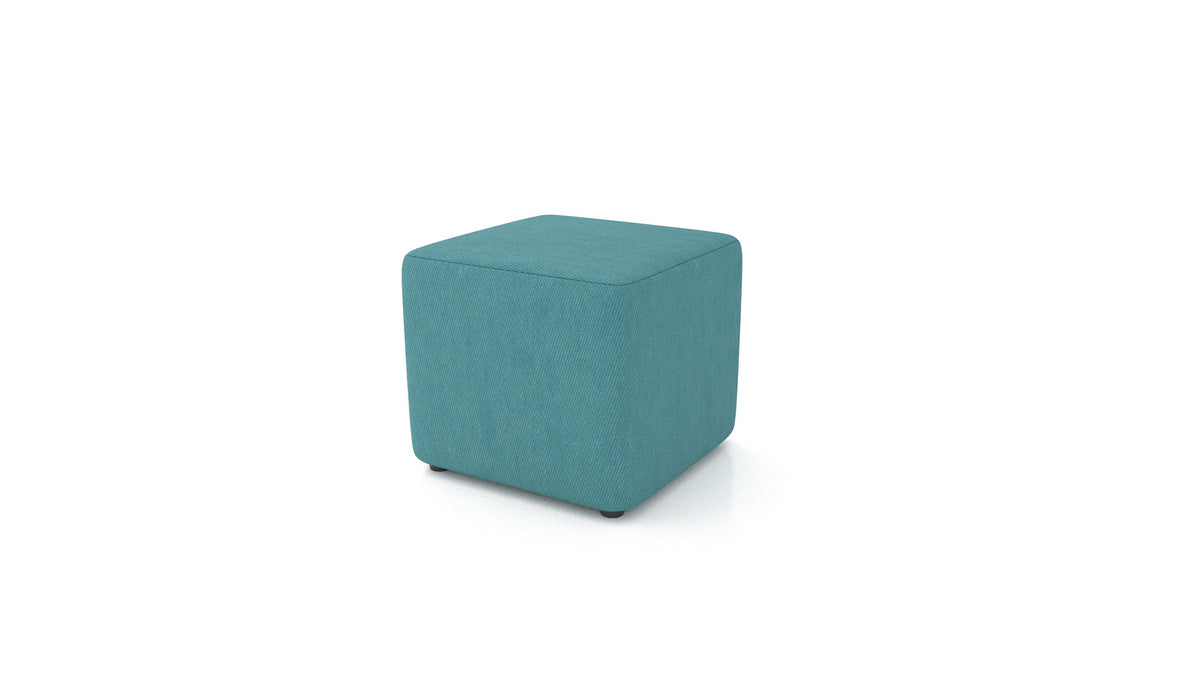 Tabure TA-1, tabure FEYDOM v tkanini Mollia FF-20 Turquoise, pogled od spredaj