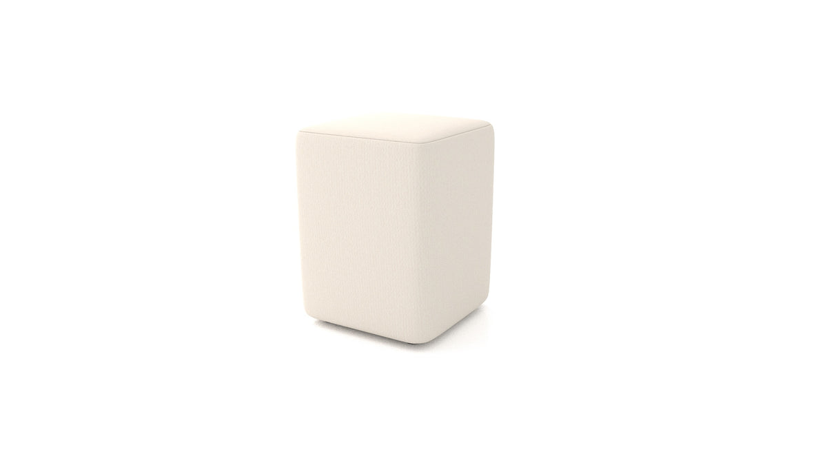Tabure TA-4, tabure FEYDOM v tkanini Heim HM-03 White, pogled od spredaj