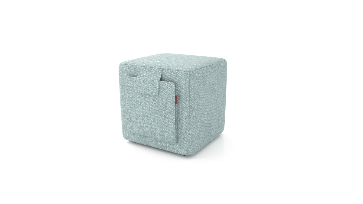Tabure Tuck, tabure FEYDOM v tkanini Alure DE-75 Pastel Blue, pogled od spredaj