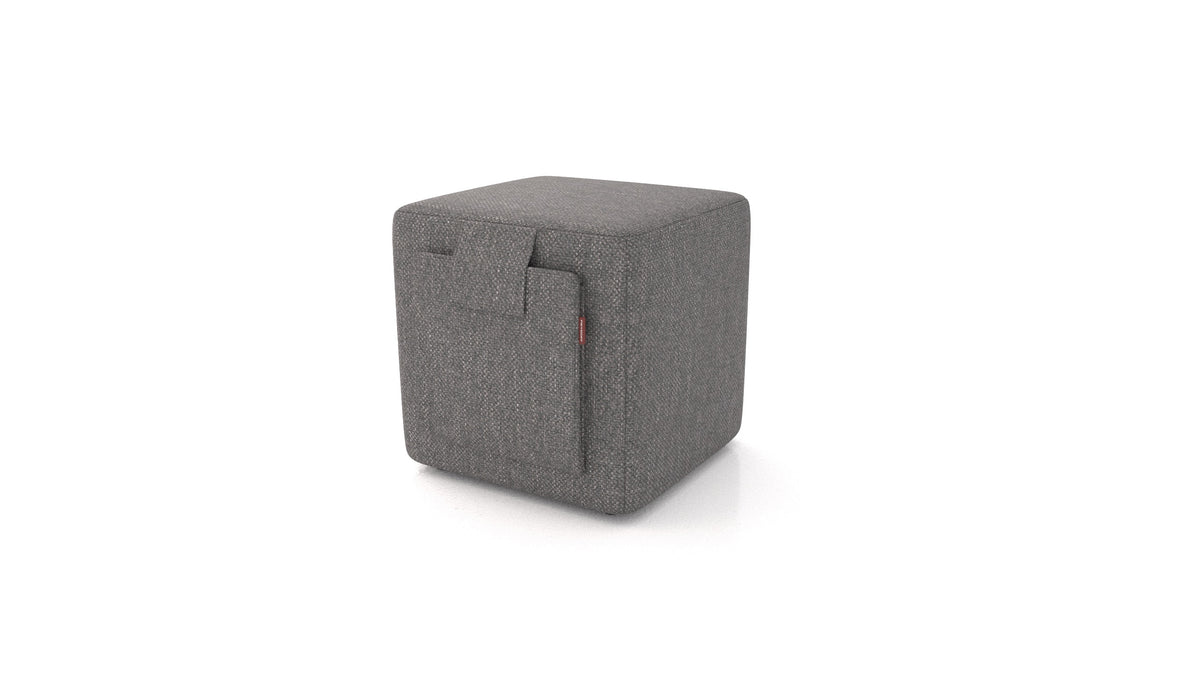 Tabure Tuck, tabure FEYDOM v tkanini Alure DE-92 Middle Grey, pogled od spredaj