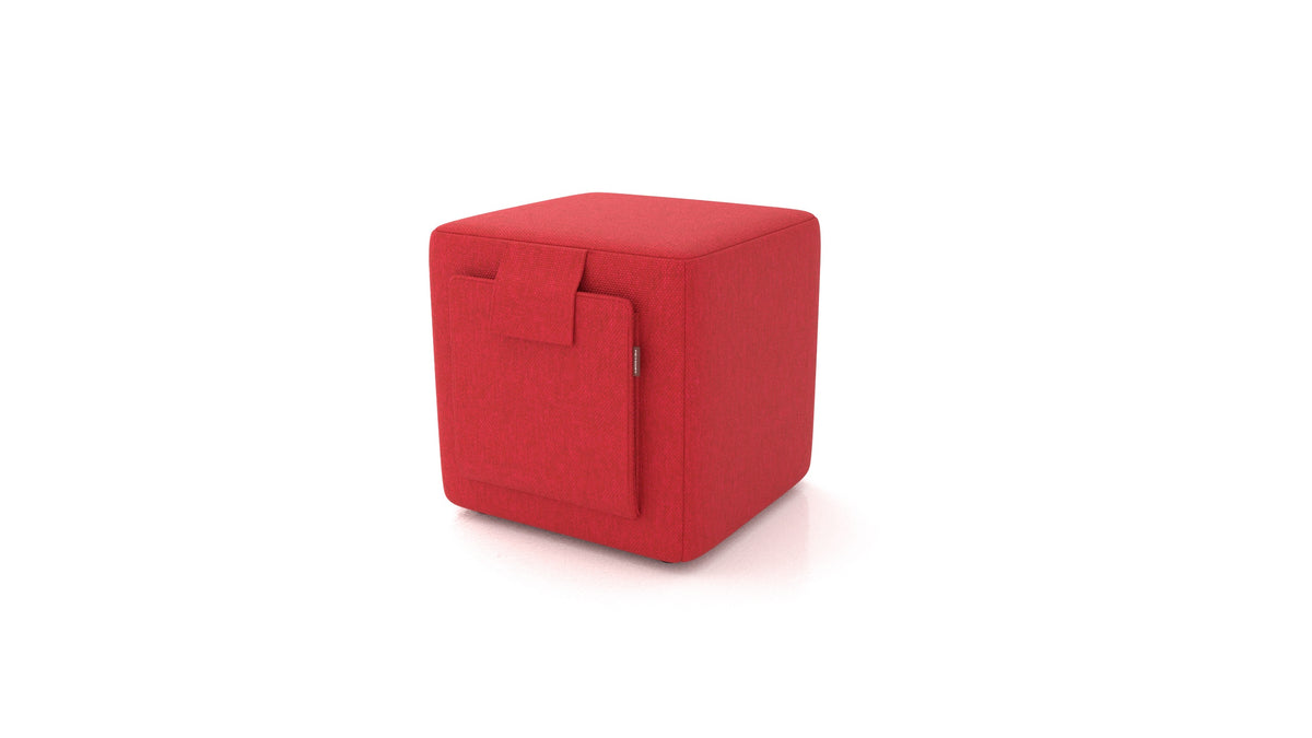 Tabure Tuck, tabure FEYDOM v tkanini Velare ET-11 Red, pogled od spredaj