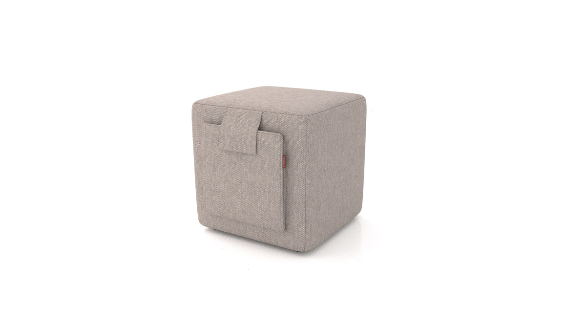 Tabure Tuck, tabure FEYDOM v tkanini Velare ET-15 Light Grey, pogled od spredaj