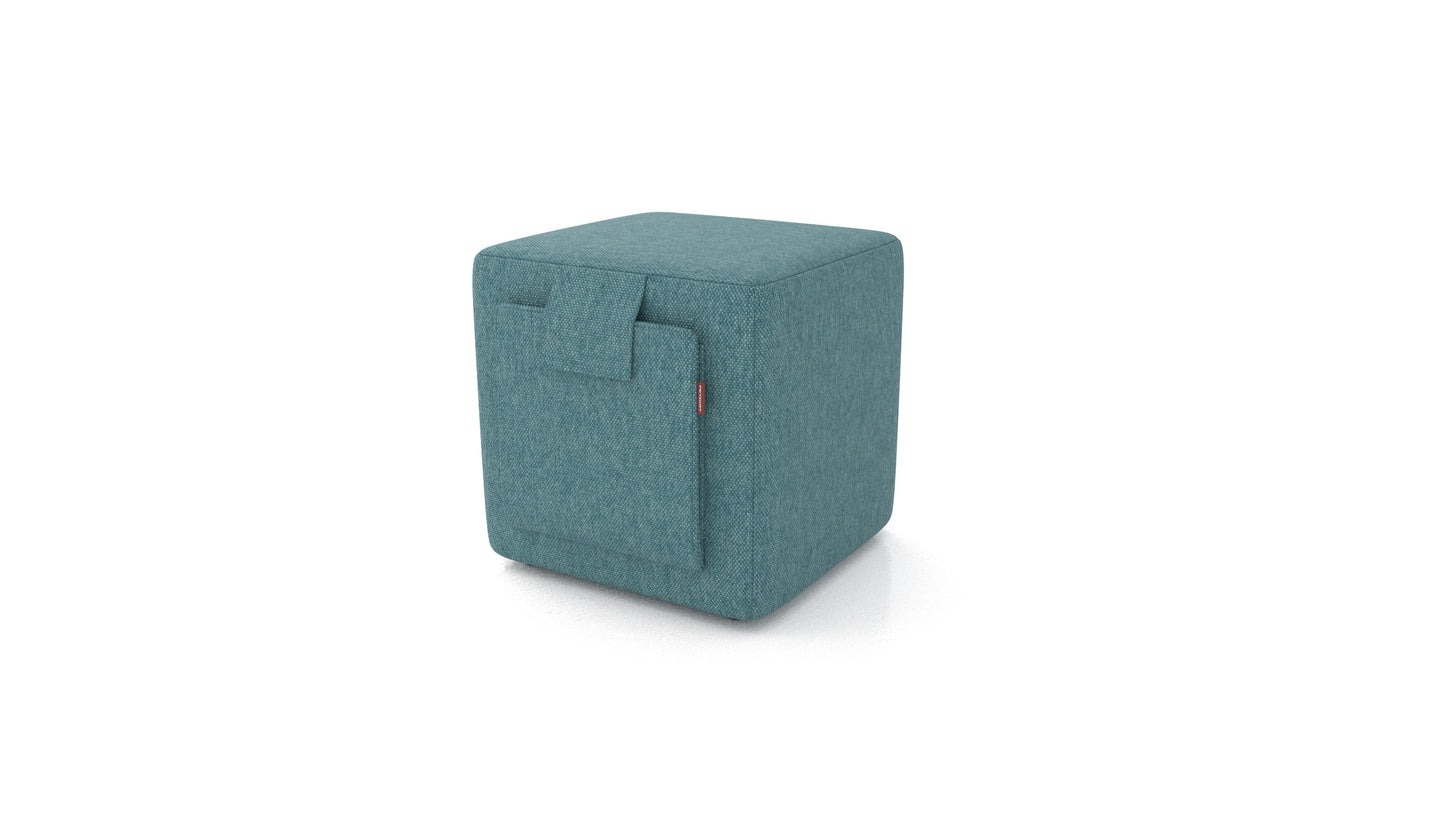 Tabure Tuck, tabure FEYDOM v tkanini Velare ET-16 Turquoise, pogled od spredaj
