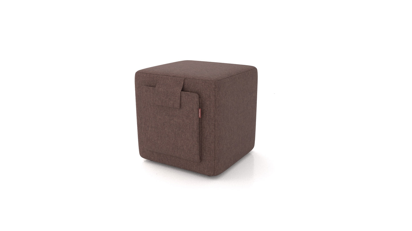 Tabure Tuck, tabure FEYDOM v tkanini Velare ET-27 Chocolate, pogled od spredaj