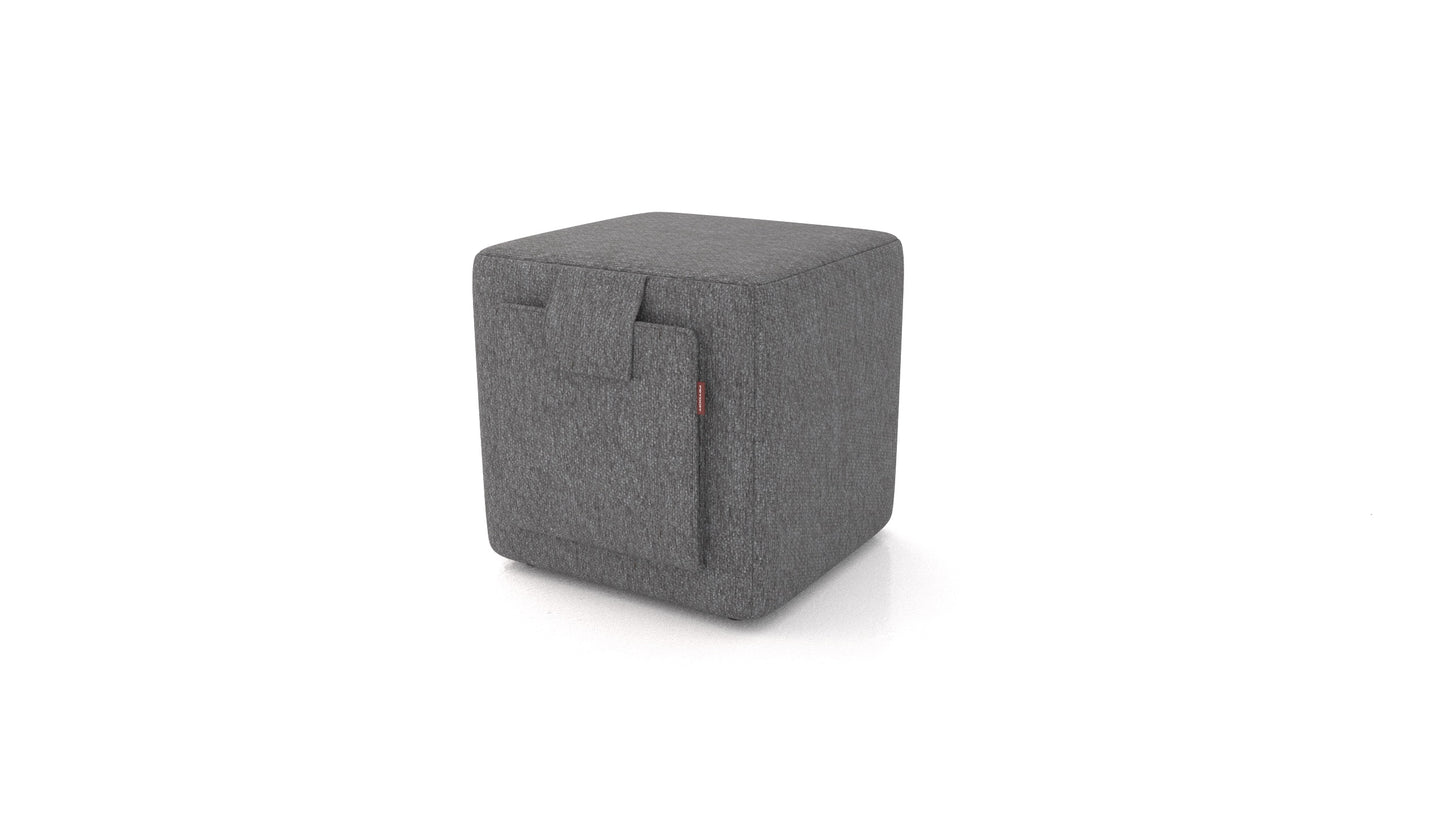 Tabure Tuck, tabure FEYDOM v tkanini Phoenix FE-92 Dark Grey, pogled od spredaj