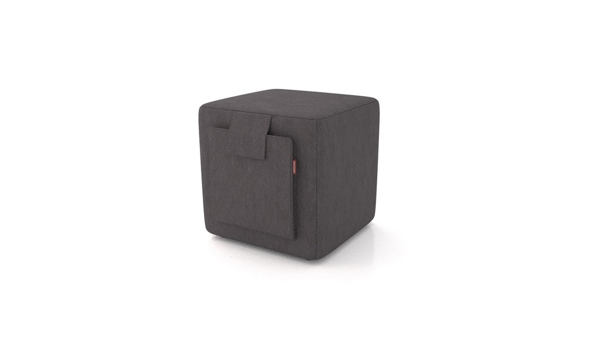 Tabure Tuck, tabure FEYDOM v tkanini Mollia FF-12 Dark Grey, pogled od spredaj