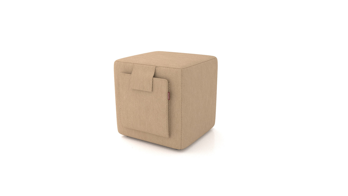 Tabure Tuck, tabure FEYDOM v tkanini Mollia FF-13 Cappuccino, pogled od spredaj